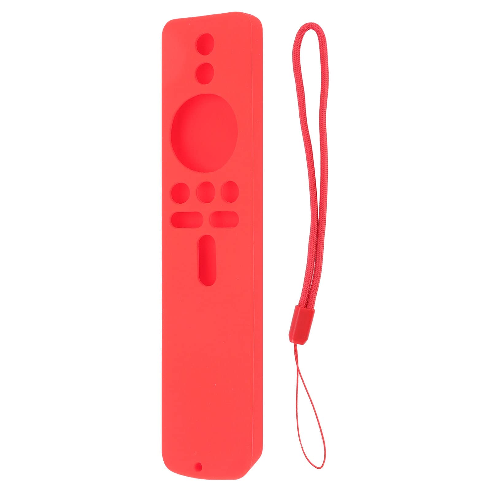 Cover per Telecomando in Silicone Antiscivolo per TV Stick 4K - Custodia Protettiva Antiurto con Cordino - Materiale Lavabile, Accesso Completo Ai Pulsanti (Insieme rosso)