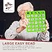 MR CHIPS Jam-Proof Easy-Read Large Print Fingertip Bingo Cards with Sliding Windows 10 Pack in Green Style
