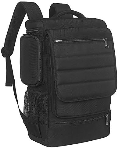 BRINCH Laptop Backpack 17.3 Inch, Water Resistant Travel Backpack for Men Women Luggage Rucksack Hiking Knapsack College Shoulder Backpack Fits 17-17.3 Inch Laptop Notebook Computer, Black