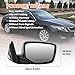 MOFOAP Passenger Side Mirror Compatible With 2008 2009 2010 2011 2012 Honda Accord Sedan LX, LX-P,Mirror with Power Glass,Non-Heated,Manual Folding Replace HO1320230(3 Pins)