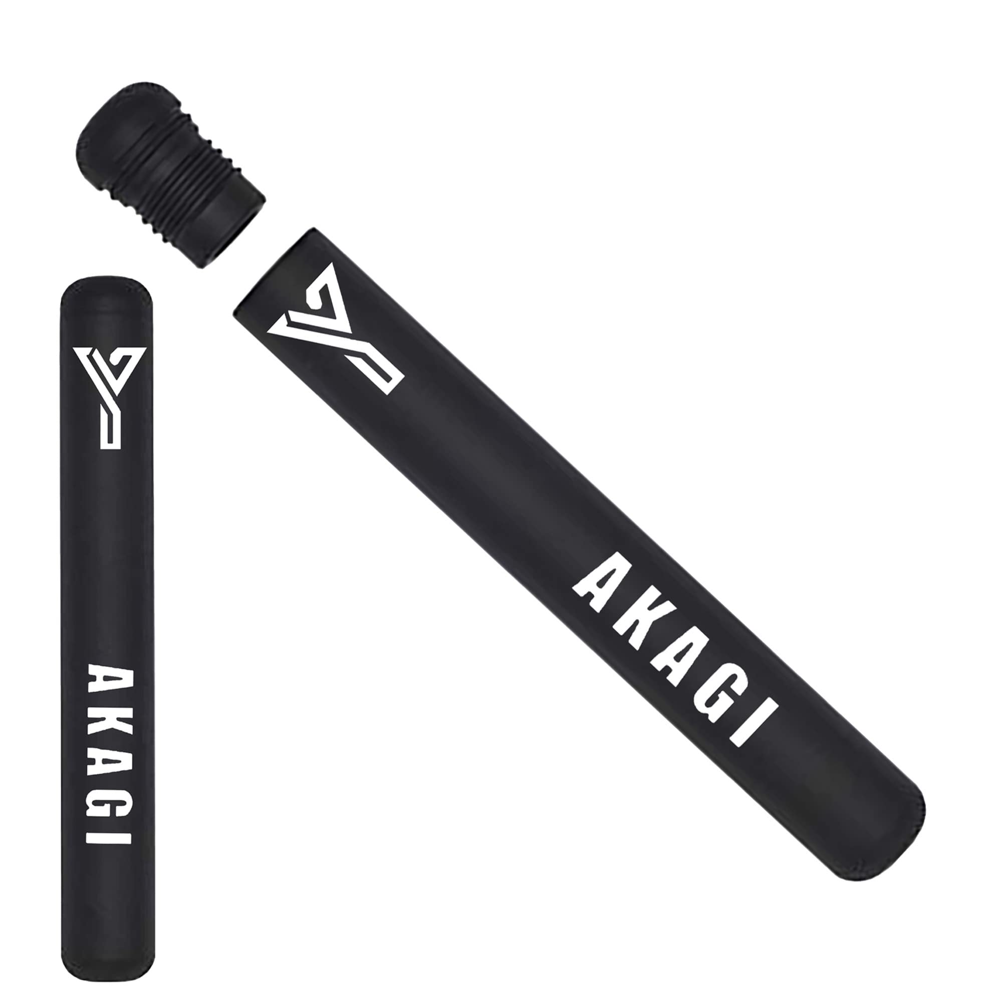 Y AKAGI Aluminum Metal Tube Premium Storage Tube4.5-inch, Smell Proof, Waterproof, Lightweight,Airtight,Opaque,Fit in Pocket Great for Traveling (black)