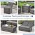 U-MAX 7 Pieces Outdoor Patio Furniture Sets w/Two Storage Boxes, Outdoor Conversation Set All-Weather PE Wicker Sectional Sofa Patio Sofa for Garden, Backyard, Deck, Grey Rattan& Grey Cushions