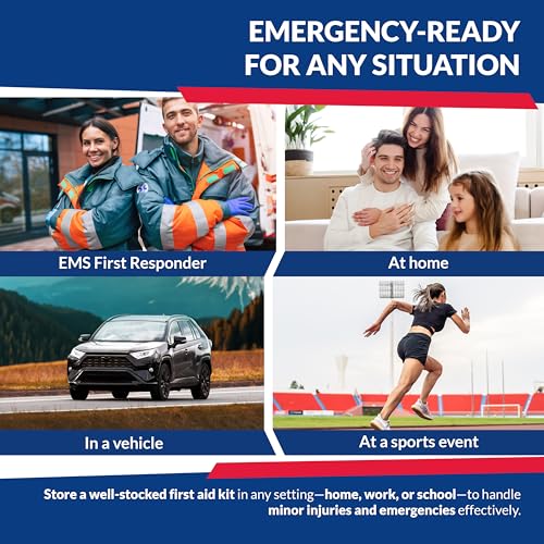 Image of Ever Ready First Aid EMS First Responder Fully Stocked Trauma First Aid Kit - Orange