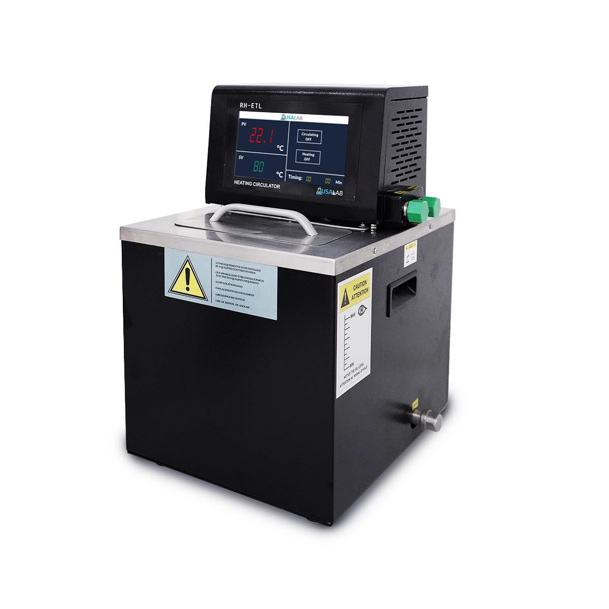 USA Lab Recirculating Heater 200 Degrees Celsius - 5L, 20L, 30L, & 50L - ETL Certified - USAlab