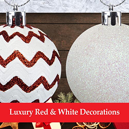VFM - Red & White 6cm Baubles Candy Cane (24 Pack) - Christmas Tree Decorations, Assorted,white,red - Image 4