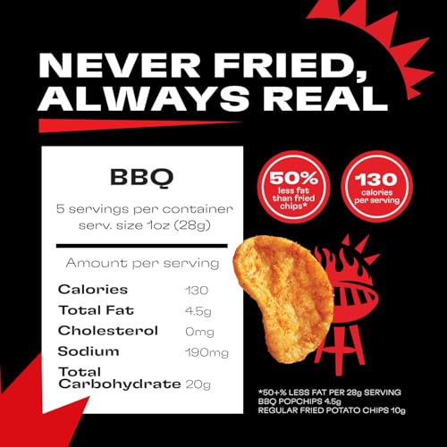 popchips Potato Chips BBQ Potato Chips, 5 Ounce (Pack of 12)