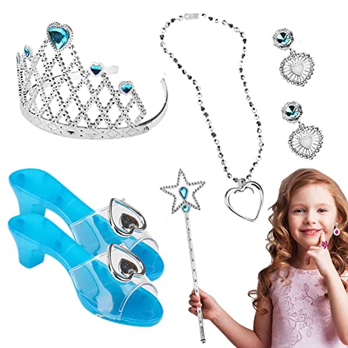 Chaussures Princesse Elsa Ouvertes à Talon Haut Fille - Sandales Paillettes Rose 33 Pour Déguisement Anniversaire