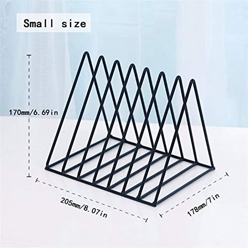 Porte-disques en fer forgé triangle doré de taille S au design épuré