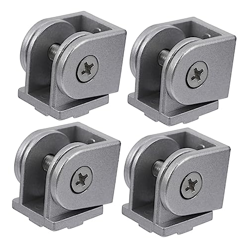 OSOLADY 4pcs Zinc Alloy Flexible Pivot Connector Mobile Hinge Connection for Aluminum Extrusion Profile Angled Hinge Pivot Fitting