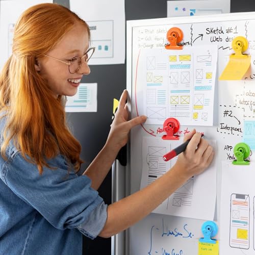 VNDUEEY-6-Pack-Fridge-Magnets-Refrigerator-Magnets-Magnetic-Clips-for-Whiteboard-Magnet-Clips-for-Kitchen-Office-Organizing-DecoratingAll-Black-OR-Colorful-Randomly-Send VNDUEEY 6 Pack Fridge Magnets Refrigerator Magnets Magnetic Clips for Whiteboard Magnet Clips for Kitchen Office Organizing DecoratingAll Black OR Colorful Randomly Send