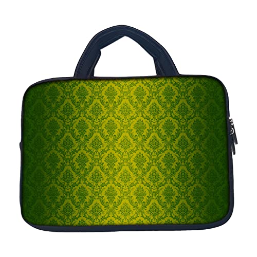 Image of Theskinmantra Green Pattern Laptop Sleeve for 11 inch laptops