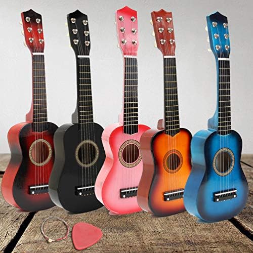 Kids Ukulele Toy Toddler Guitar, 21 Inch Wooden Guitar Toy Guitar Portable Kids Guitar for Children s Birthday Presents and Parties (Black) 6 Strings Guitar Starter 3 514o37THPvL. AC