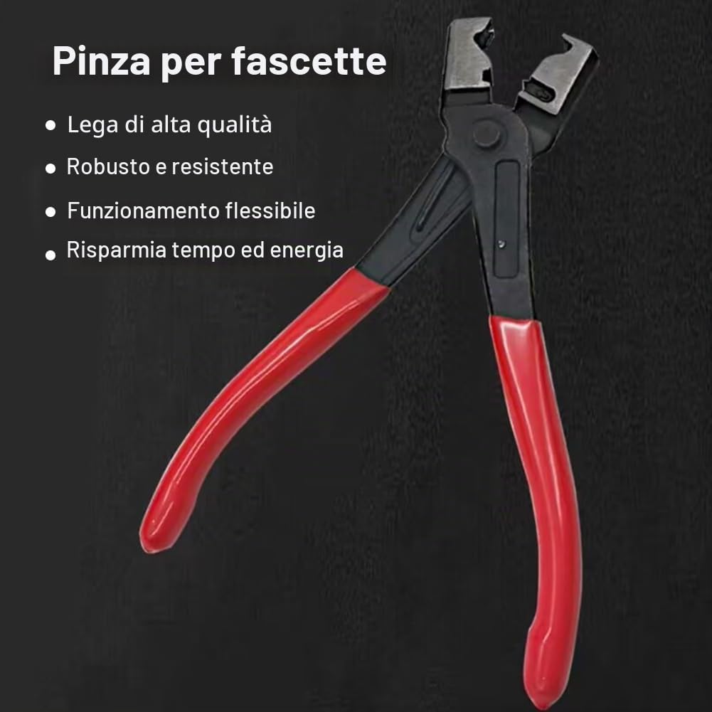Pinza Per Fascette Stringitubo Clic,Pinze Angolari per Collare,Pinza per Fascette Metalliche, Universale Clic-R Tipo Pinze per la Manutenzione Dell'automobile