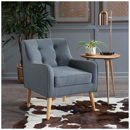 Christopher Knight Home Felicity MidCentury Fabric Arm Chair, Charcoal