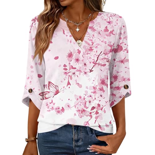 T Shirt Femme Coton Vetement Ete Chemise Lin Hawaienne Tee Manche 3/4 Historique De Mes Commandes...