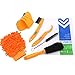Vinqliq® 6 Pieces Precision Bike Bicycle Cleaning Brush Tool Kit Set Compact Multipurpose Practical for Mountain, Road, City, Hybrid,BMX Bike and Folding Bike