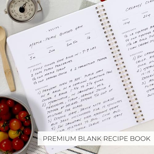 Image of Aesthetic Recipe Book for 100+ Cherished Meals - Blank Cookbook to Write In