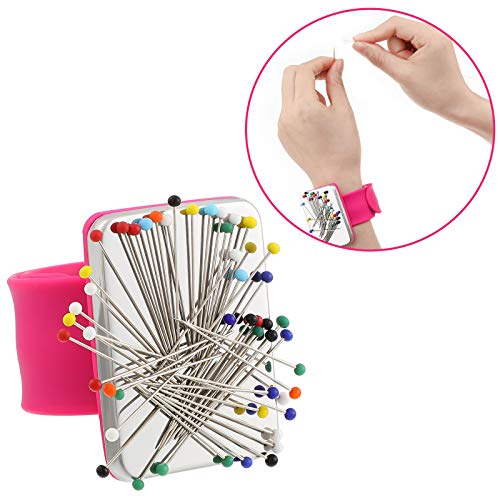 image for Patelai 8 Pieces Magnetic Wrist Sewing Pincushions with Stainless Stee