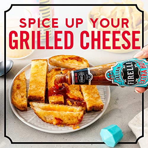 FIRELLI Extra Hot Italian Hot Sauce | 5oz Bottle (Pack of 3) | Perfect Added Kick for Wings or Pizza | Hottest Italian Hot Sauce, Gluten Free, Keto, Made in Italy With Calabrian Chili Peppers