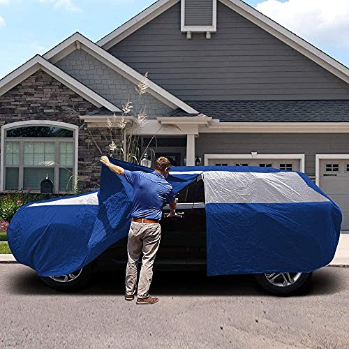Titan Brilliant Color Poly 210T Car Cover for Mid-Size SUV 188-206". Waterproof, UV Protection, Scratch Resistant, Driver-Side Zippered Opening. Fits Explorer, Grand Cherokee and More. by Titan Performance Products - Image 8