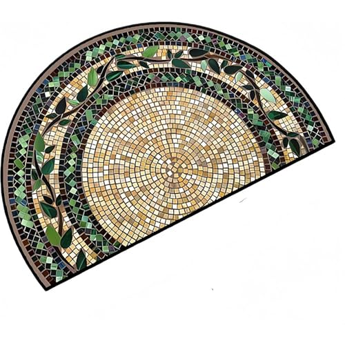 �A�����J���X�^�C���̔��~�`�^�C���t���A�}�b�g�z�[�����g���G���g�����X�h�A�}�b�g�v�����g�����t���A�}�b�g �����K�����փ}�b�g ���O�p �D���Ƃ� ������� �傫�߃T�C�Y ���~�^ �����p �􂦂� ����~�� �S������ (H,50*80cm) [���s�A���i]