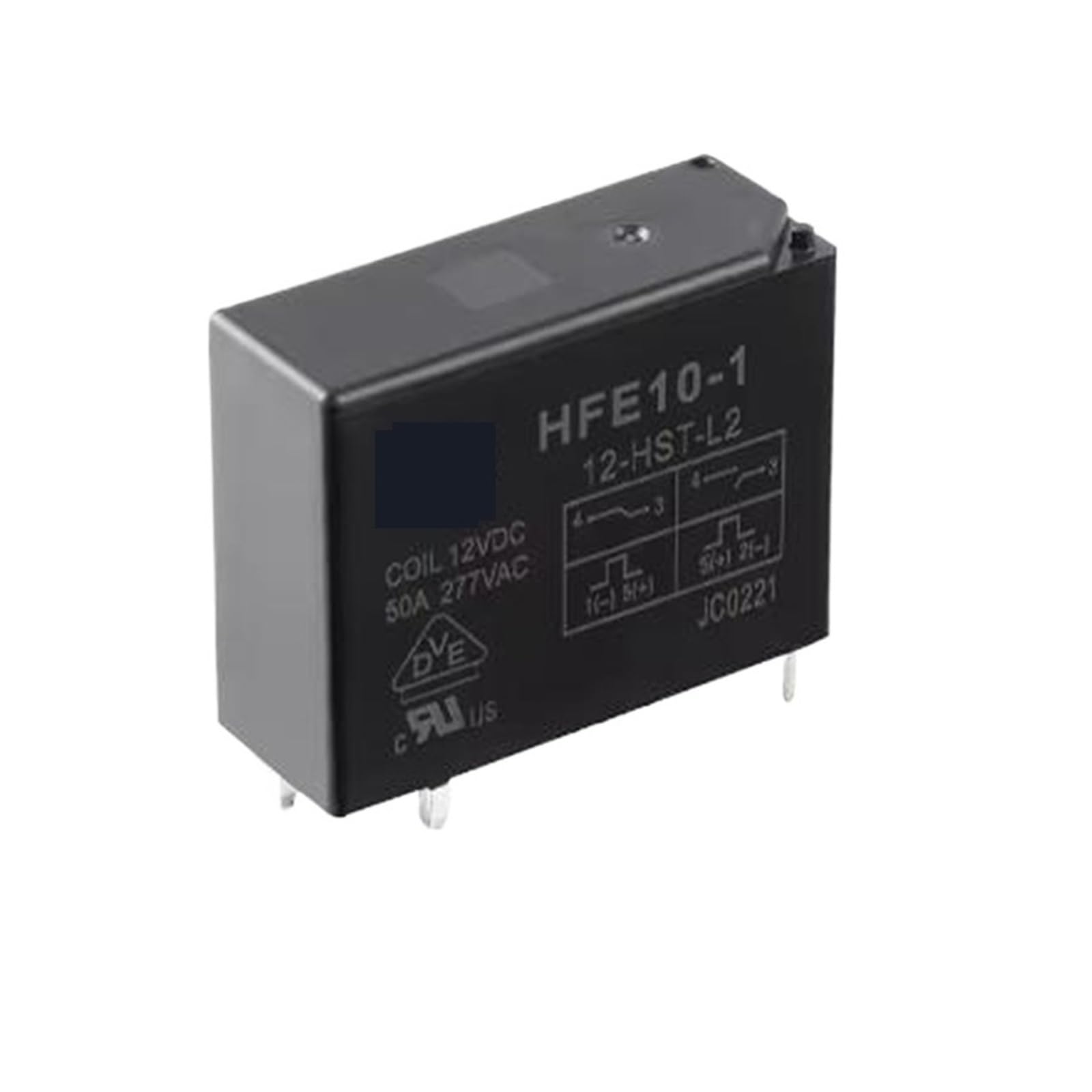 Relais HFE10-1-12-HST-L2 12VDC bistable 5 broches 50A pour circuit continu