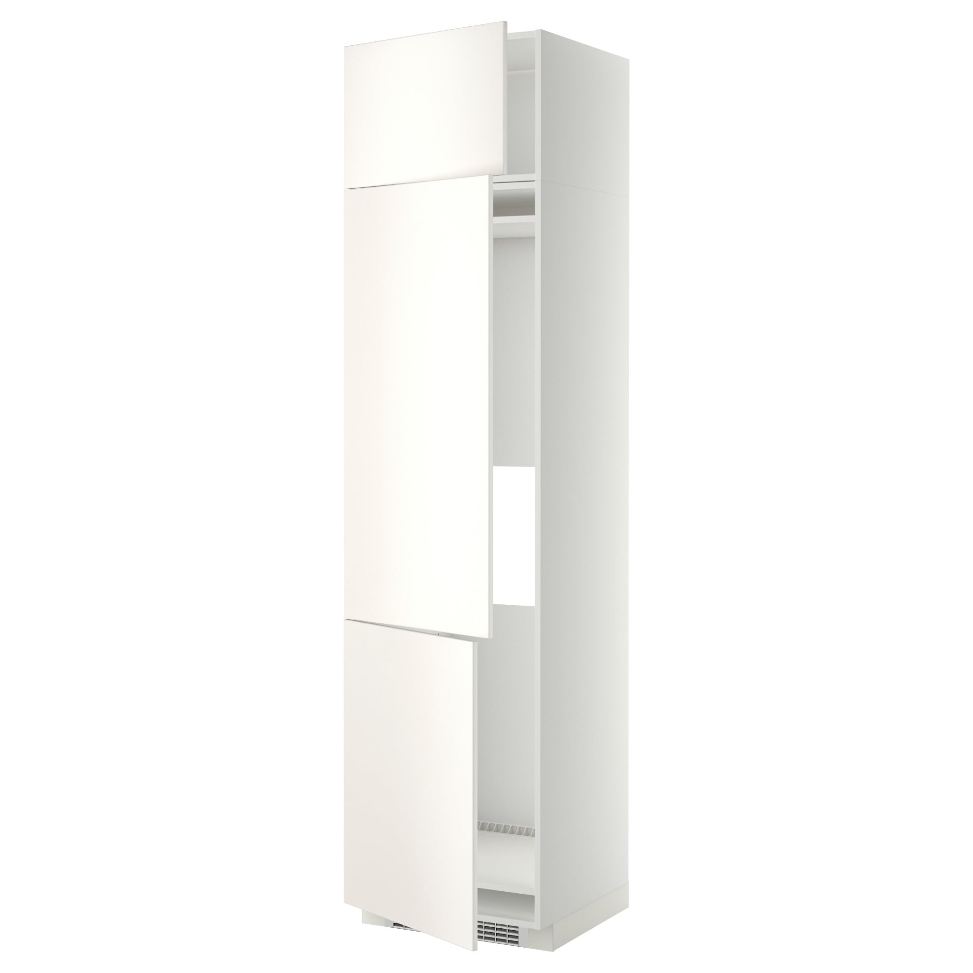 ProTuning METOD High Cab f Refrigerator/Freezer with 3 Doors, White/Vegan, White, 60x60x240cm