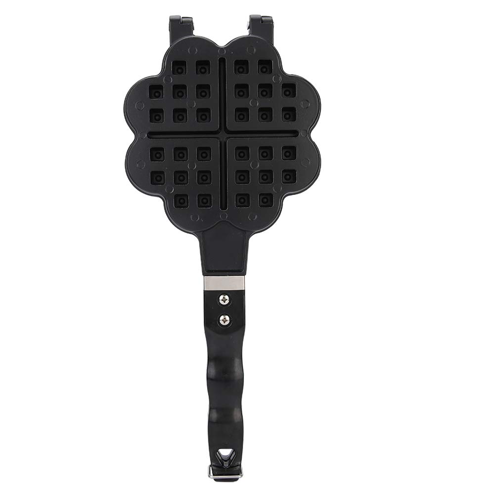Heart Sd DIY Waffle r, Waffle Cake Baking Tray, Non ating, Aluminum y g for Gas Stove with Reinforced Handle, to and S