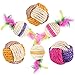Interactif Jouet Balles pour Chat,6Pcs Jouet de Balle en Sisal,Jouet à Mâcher avec Plume, Jouets Chat, Jouet de Lancer Balle Jouet en sisal pour Animaux Chien Chatons
