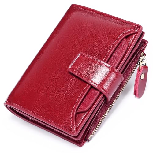 Listado de Carteras y monederos para Mujer Top 10. 41 Cartera para Mujer Pequeña, Carteras de Cuero Plegable y Compacta, con RFID Bloquea, Tarjetero de Crédito, Mini Monedero de Viaje con Cremallera y 4 ID Ventana, Regalos para...