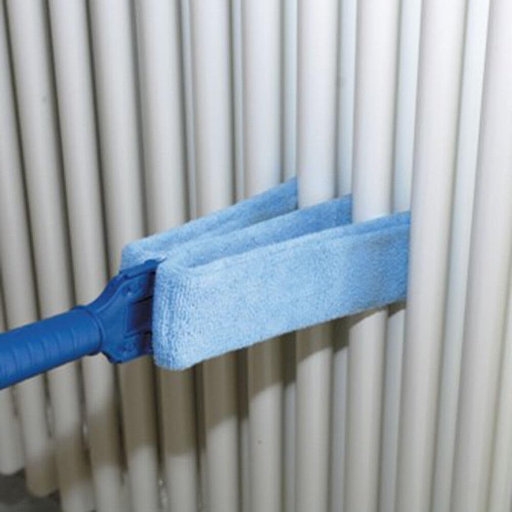 2 Spazzole Pulizia Persiane +2 Ricambi Pulisci Termosifone Tapparelle con Panno in Microfibra