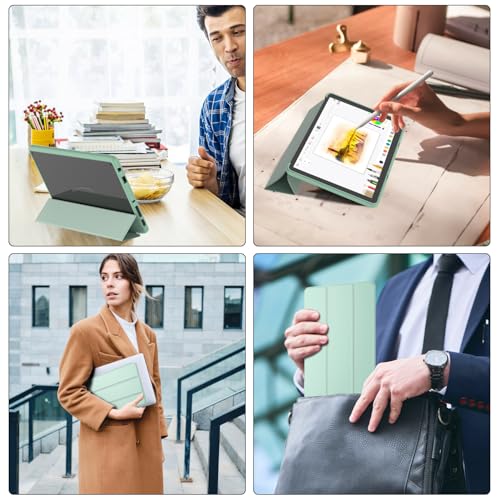 Image of Sanyetral Lightweight Shockproof Trifold Stand Tablet Case with Auto Wake /Sleep Function, Not for Remarkable TCL -Light Green