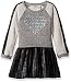 Calvin Klein Girls' French Terry Body with Pleather Skirt Dress