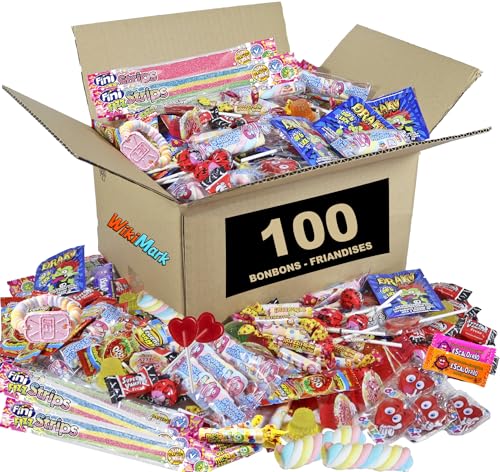 100 bonbons, friandises et bonbons remplis de piñata sans allergènes WikiMark - Pour remplir les sacs d'anniversaire, de fête, de Noël et d'Halloween. Sans...