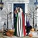 WBQLSL Carnival fashion cape, Halloween hooded cape, unisex, carnival, theme party and masquerade Italian flag pattern