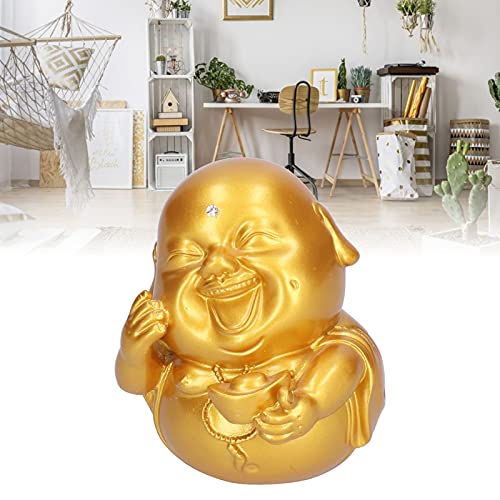 Suprimentos budistas, estátua de Buda na moda em resina Lucky Atraente dourado para casa para escrit