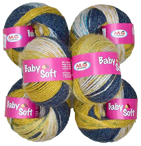 Image of 100% Acrylic Wool Red (6 pc) Baby Soft 4 ply Wool Ball Hand Knitting Wool /Art Craft Soft Fingering Crochet Hook Yarn, Needle Knitting Yarn Thread Dye PPB