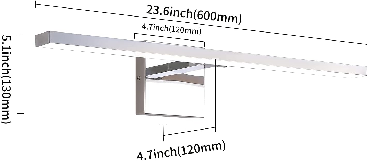 Buy Jefyha Modern Bathroom Vanity Light 236 Inch 16w Led Vanity Lighting Fixtures Over Mirror Long Bathroom Vanity Lightsnatural White 4000k Online In Indonesia B08v5ggzcy