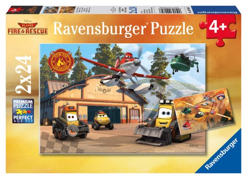 Ravensburger Disney Planes Fire & Rescue: Always in Action - 2 x 24-Piece Jigsaw Puzzle for Kids – Every Piece is Unique, Pieces Fit Together Perfectly