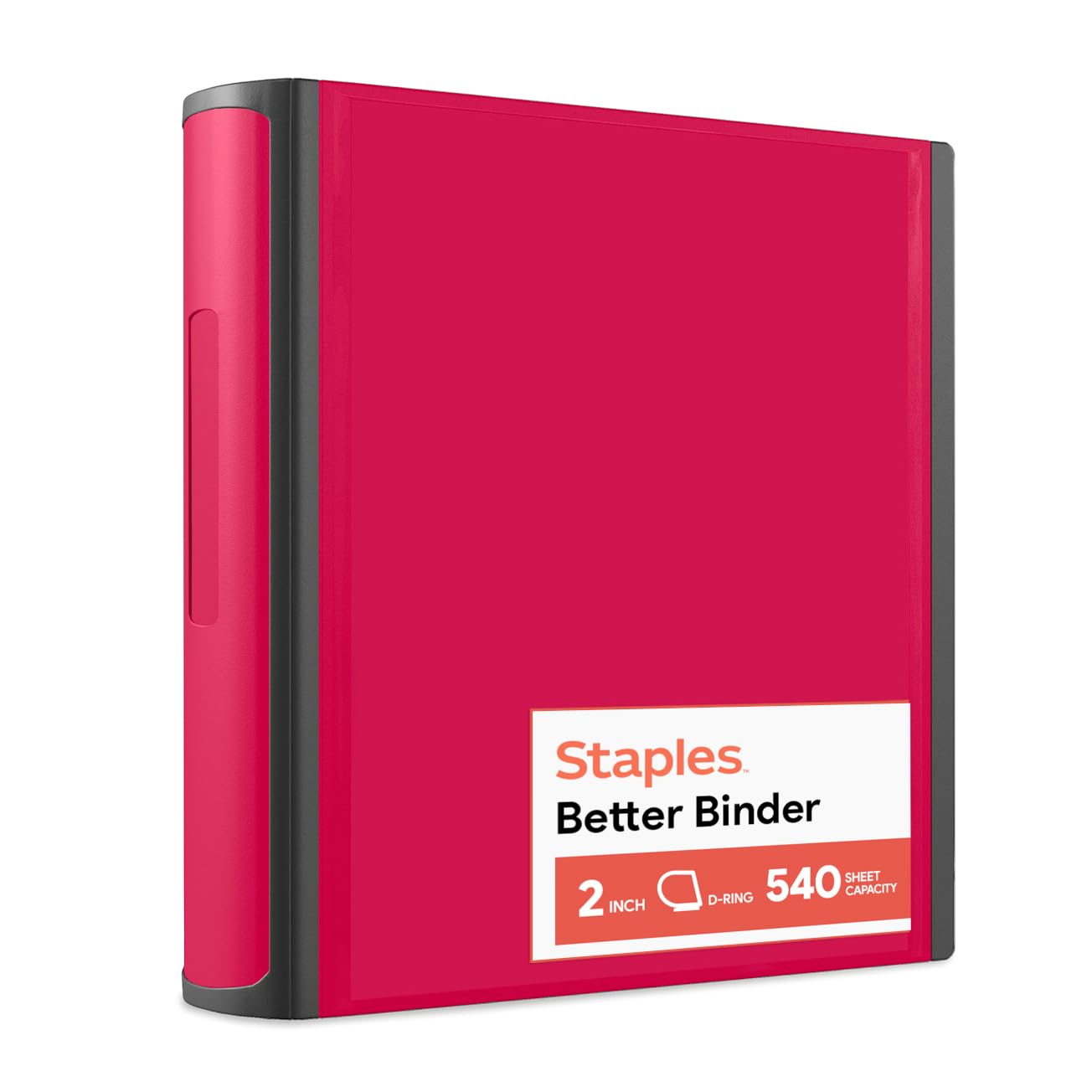 Staples 2 Inch Better View Binder with D-Rings (Red) by Staples โ image 1