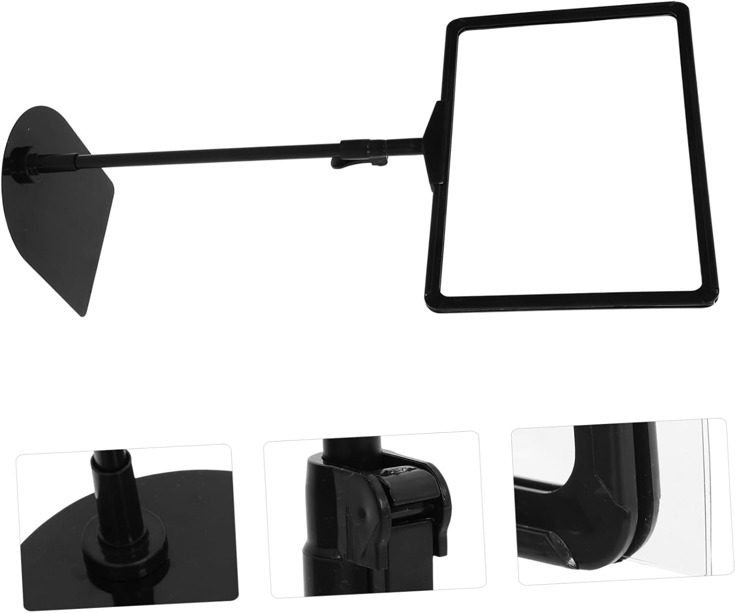 Food Sign Holder Stainless Steel Plastic Reusable Black