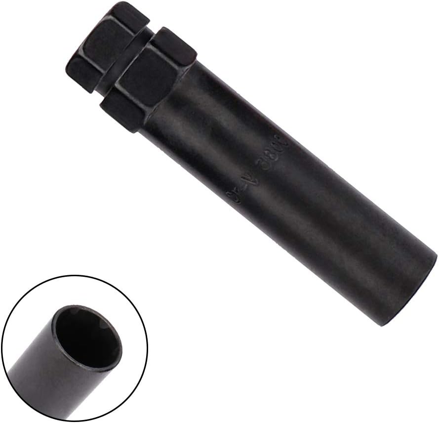 IRONTEK 6 Point Spline Drive Tuner Socket Key Tool for Six-Spline Drive Tuner Lug Nut Key Replacement 17.6mm Inner Diameter Compatible with 19mm (3/4") & 21mm (13/16") Hex Socket Wheel Lock Lug Nuts