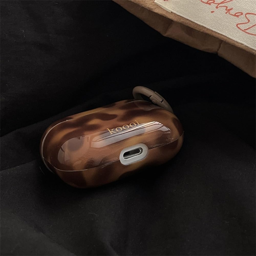 Coque AirPods 4 Génération Antichoc Kit Nettoyage Ambre Motif Brown Design Aesthetic