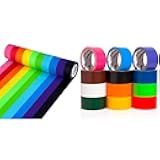 Craftzilla Colored Masking Tape and Colored Duct Tape - 22 Rolls Mega Bundle