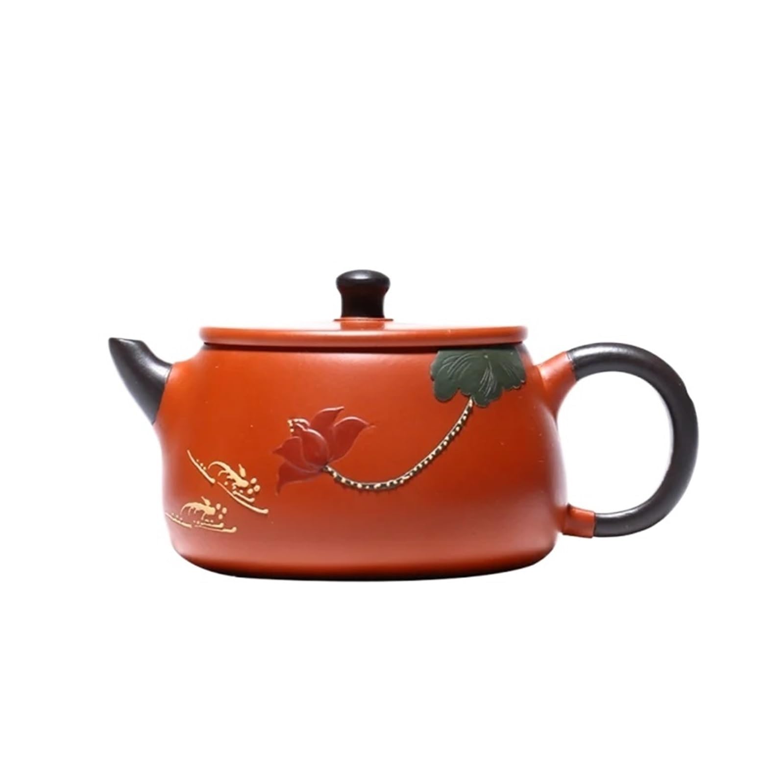 TYUHDUYUR 240mlPurple Clay Teapots Handmade Pattern Stone Scoop Tea Pot Zhu Mud Kettle Home Zisha Tea Set (White Dinosaur Doodle4)