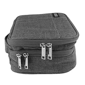 KYKHT Portable Travel USB Cable Cord Earphone Flash Drive Case Bag Storage Pouch Grey