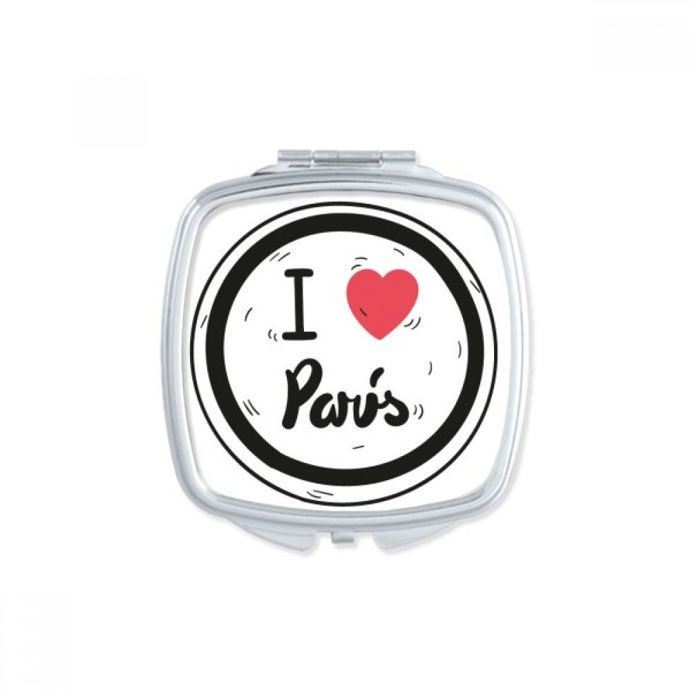 Miroir de main robuste et mignon, modèle carré compact Paris