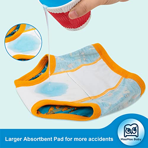 MooMoo Baby 4 Packs Training Underwear Absorbent Vehicle Potty Training Pants for Toddler Boys by MooMoo Baby - Image 3