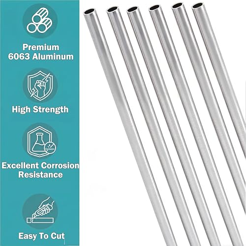 3 Stück 6063 Aluminium Rundrohr, 12 mm Außendurchmesser, 1 mm Wandstärke, 300 mm Länge, Nahtloses Aluminiumrohr für Modellbau, DIY, Handwerk & Industrie