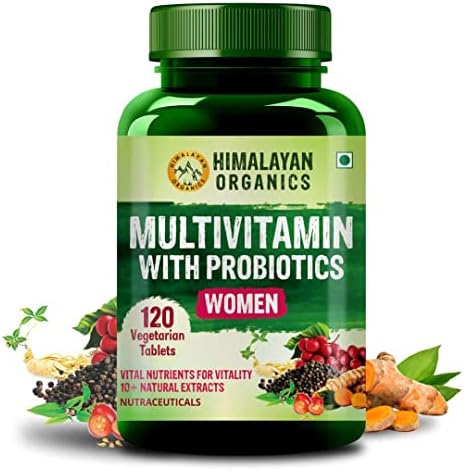 Multivitamin with Probiotics Supplement for Women with 60+ Essential Ingredients | Multiminerals for Immunity and Energy, Hair, Skin & Bone Support – 120 Veg Tablets Multivitamin with Probiotics Supplement for Women with 60+ Essential Ingredients | Multiminerals for Immunity and Energy, Hair, Skin & Bone Support – 120 Veg Tablets